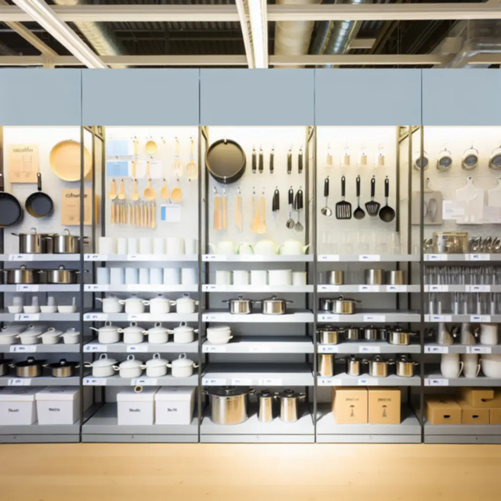 Różne kategorie produktów kuchennych ułożone na blacie