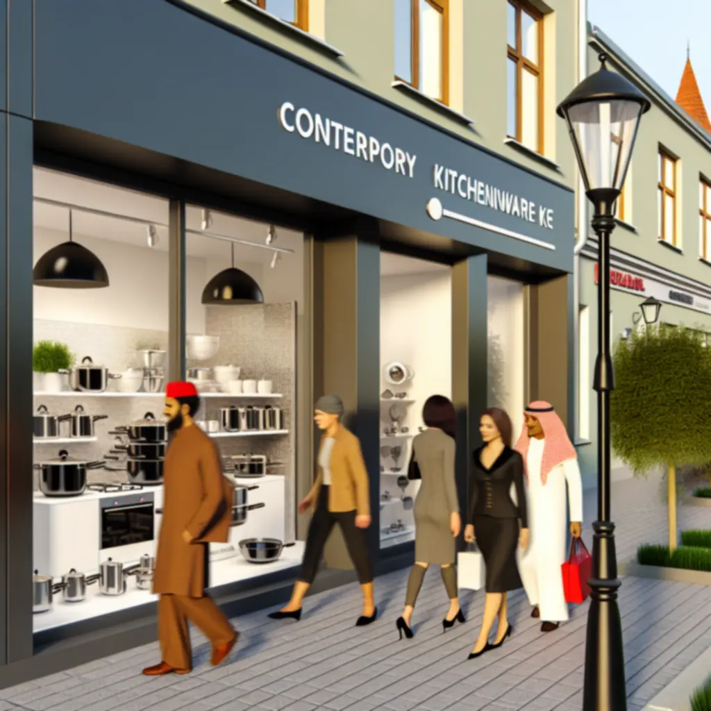 Zewnętrzny widok sklepu Kitvoryx w przytulnej, miejskiej uliczce